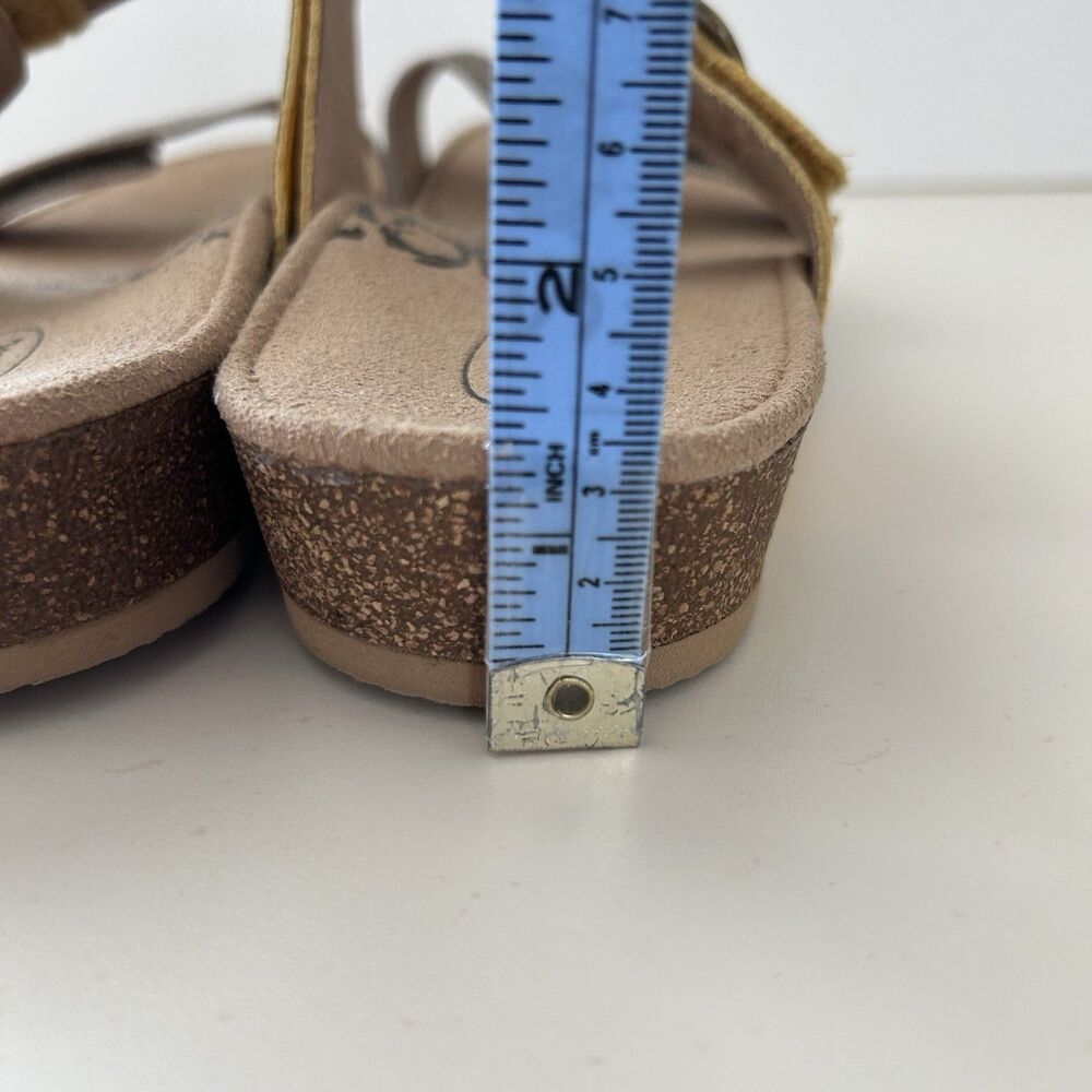 Aetrex Daisy Sandals Women Sz 8.5 Yellow Gold Leather Comfort Arch Slide Slip On - Picture 11 of 11
